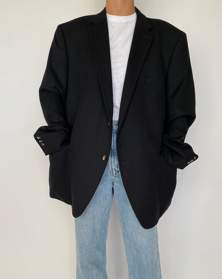 VINTAGE CASHMERE-WOOL BLENDED BLAZER 2502