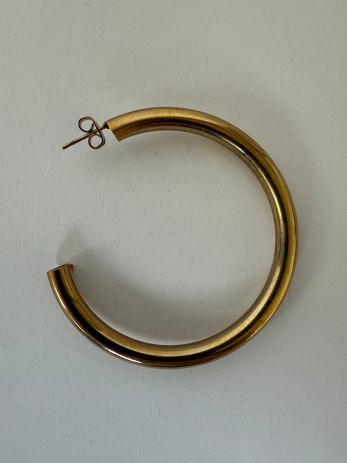 Vintage silver-toned silver-toned medium hoops