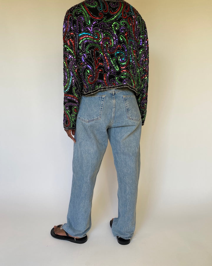 VINTAGE SEQUIN CARDIGAN 3967