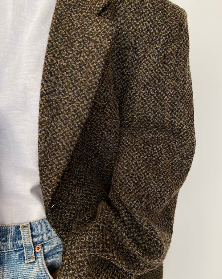 VINTAGE OVERSIZED BROWN BLAZER 2505