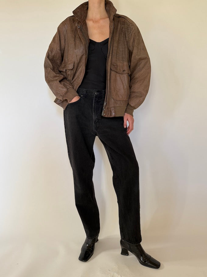 Leather jacket, vintage leather jacket, svc, shopvintagecollection