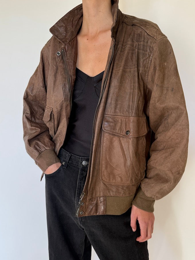 Leather jacket, vintage leather jacket, svc, shopvintagecollection