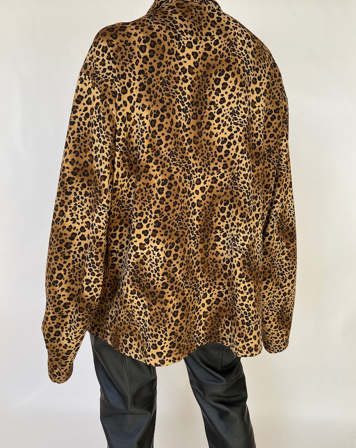 VINTAGE OVERSIZED ANIMAL PRINTED BLOUSE 444