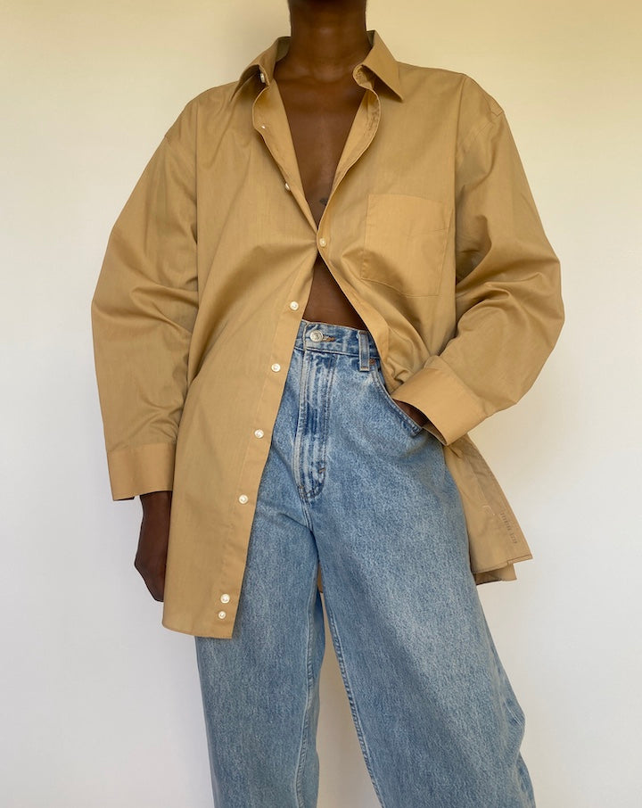 VINTAGE OVERSIZED TAN SHIRT 3976