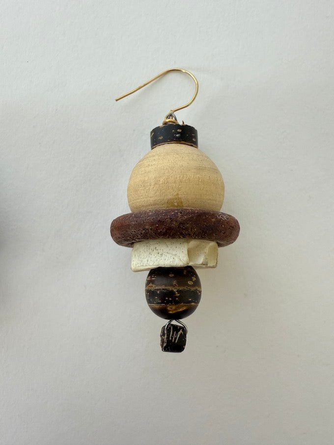 Vintage Natural Bead Earrings