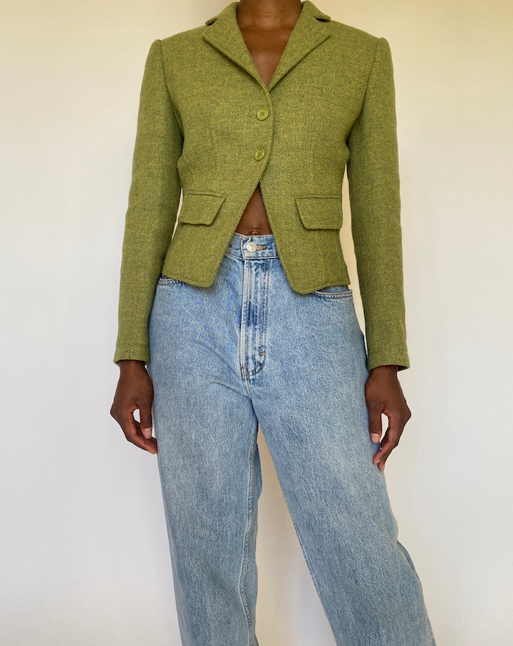 VINTAGE GREEN BLAZER 3981