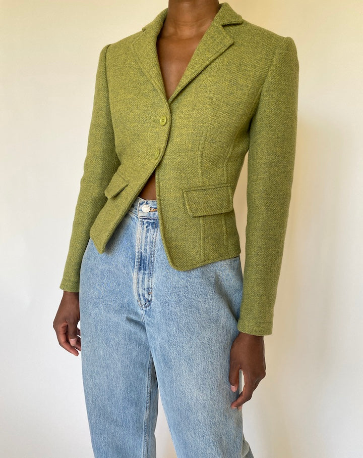 VINTAGE GREEN BLAZER 3981