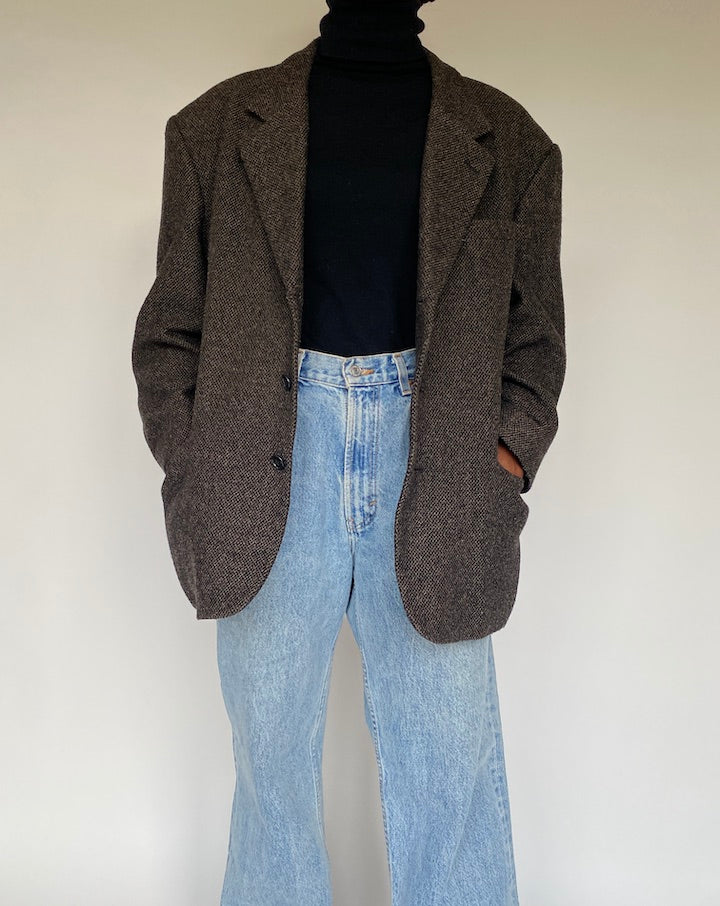 VINTAG WOOL BLENDED BLAZER 1719