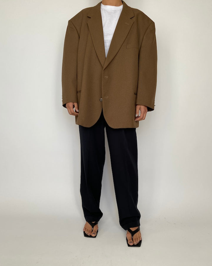 VINTAGE OVERSIZED BROWN BLAZER 2519