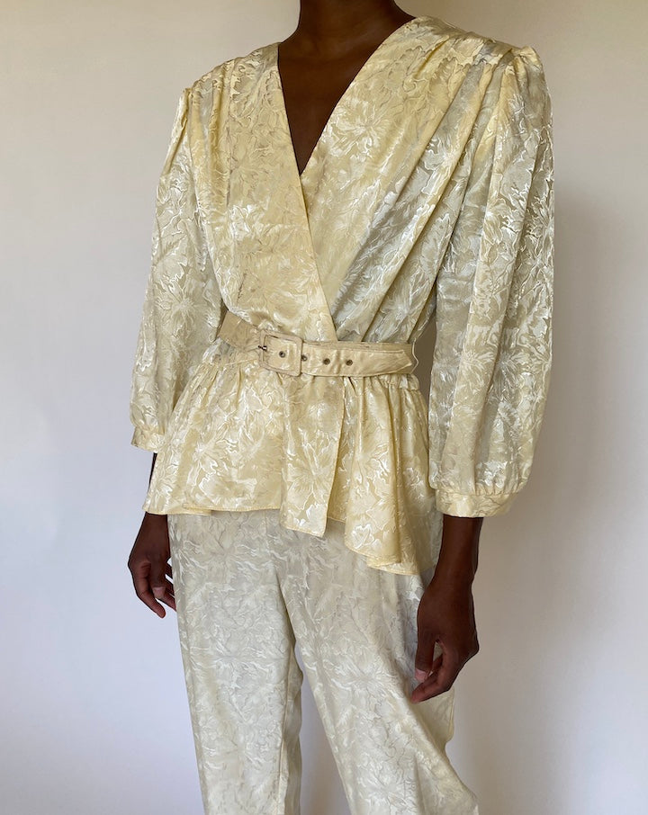 VINTAGE CREAM JUMPSUIT 3991