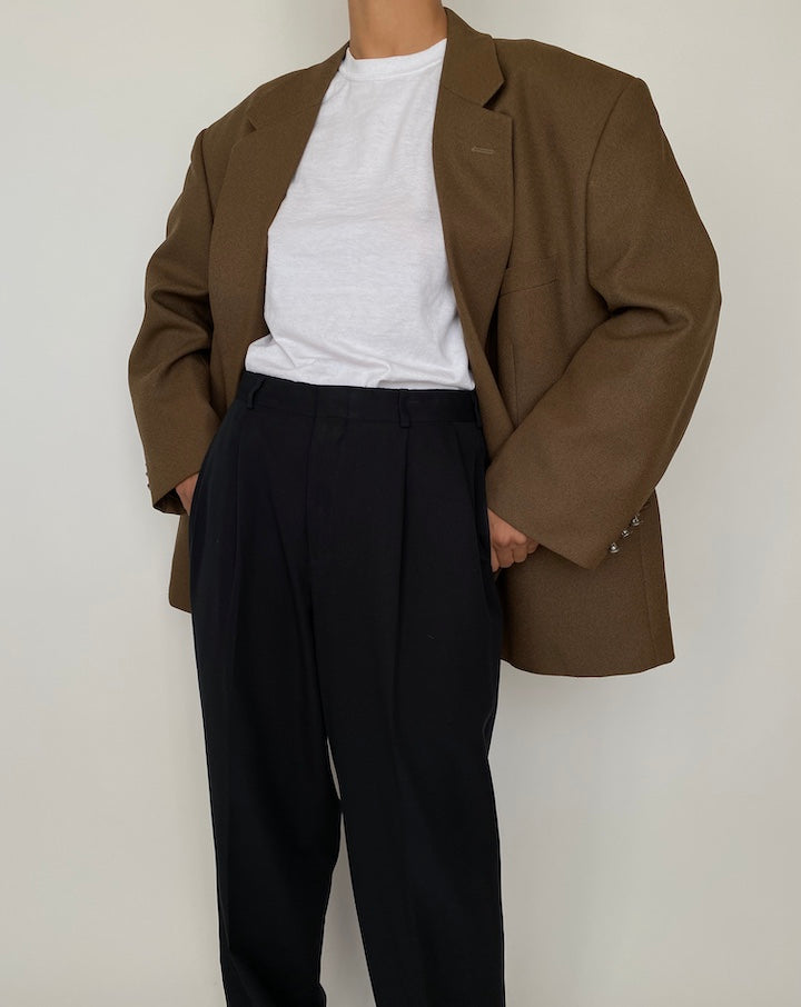 VINTAGE OVERSIZED BROWN BLAZER 2519