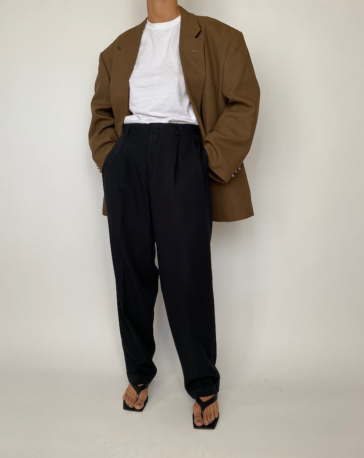 VINTAGE OVERSIZED BROWN BLAZER 2519