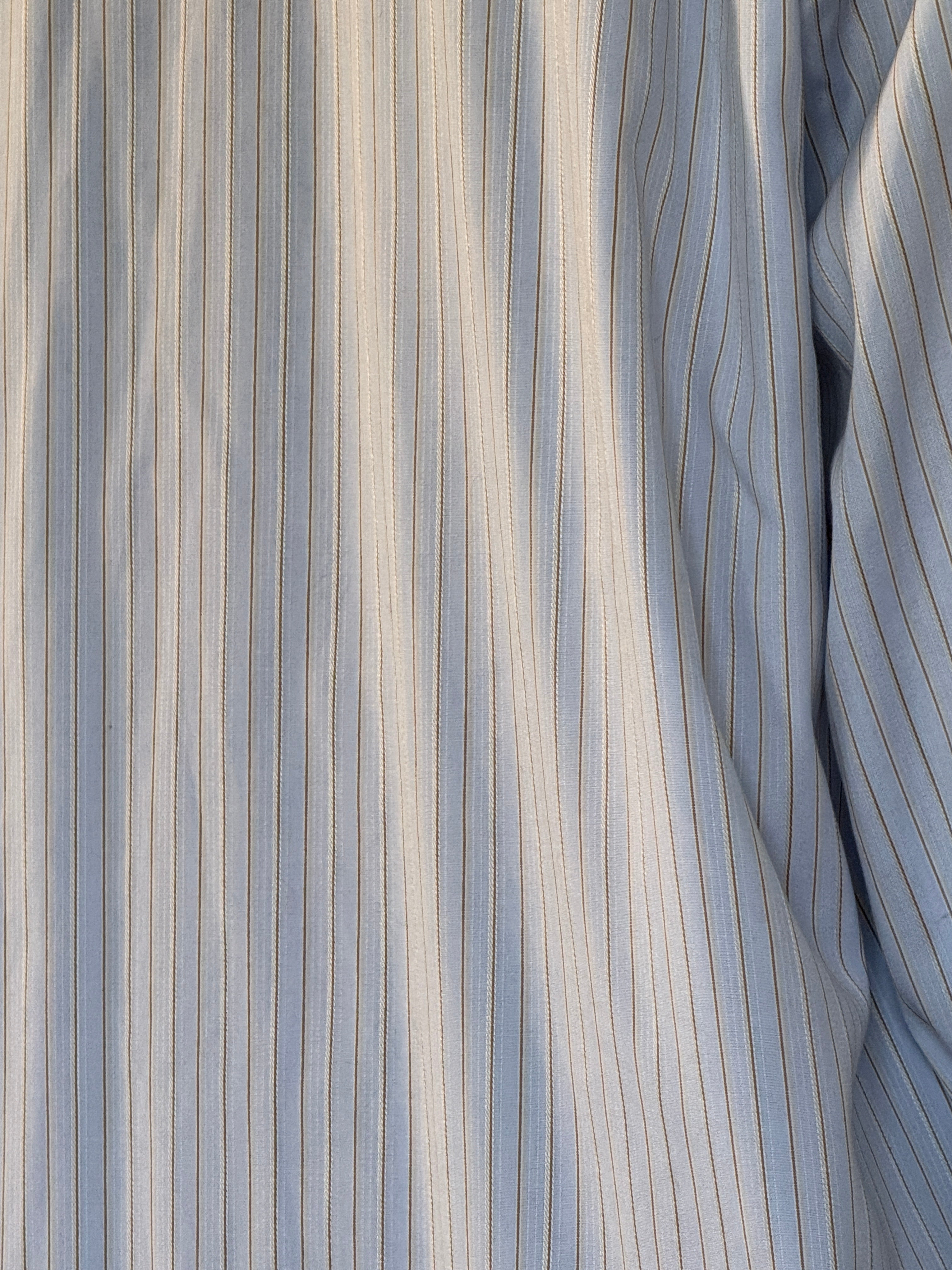 Vintage pinstripe cotton fabric close-up