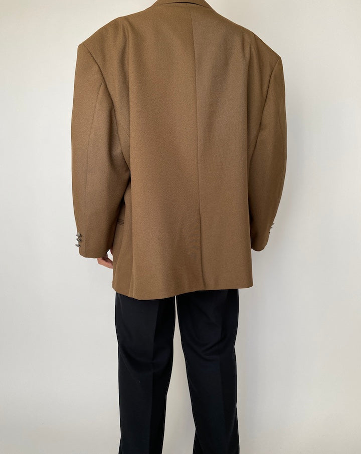 VINTAGE OVERSIZED BROWN BLAZER 2519