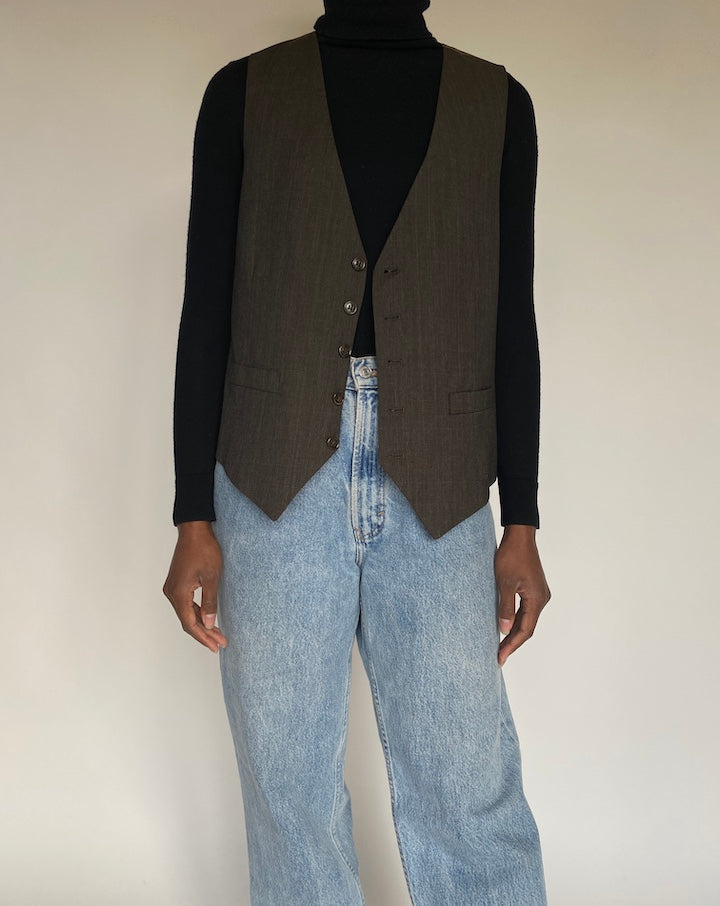 VINTAGE BROWN VEST 1720