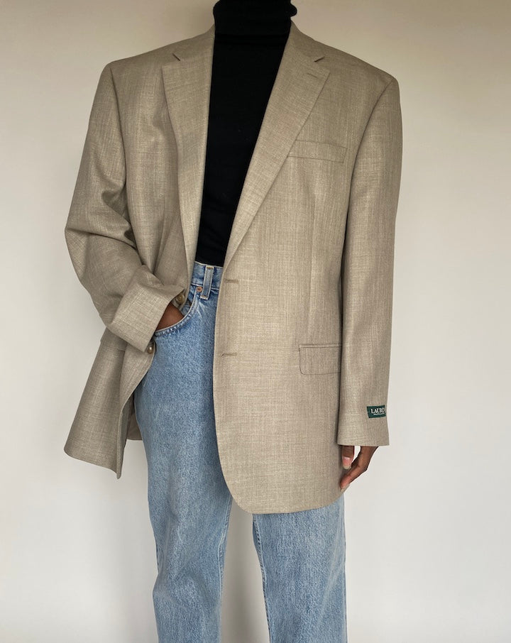 VINTAGE BEIGE RALPH LAUREN BLAZER 1724