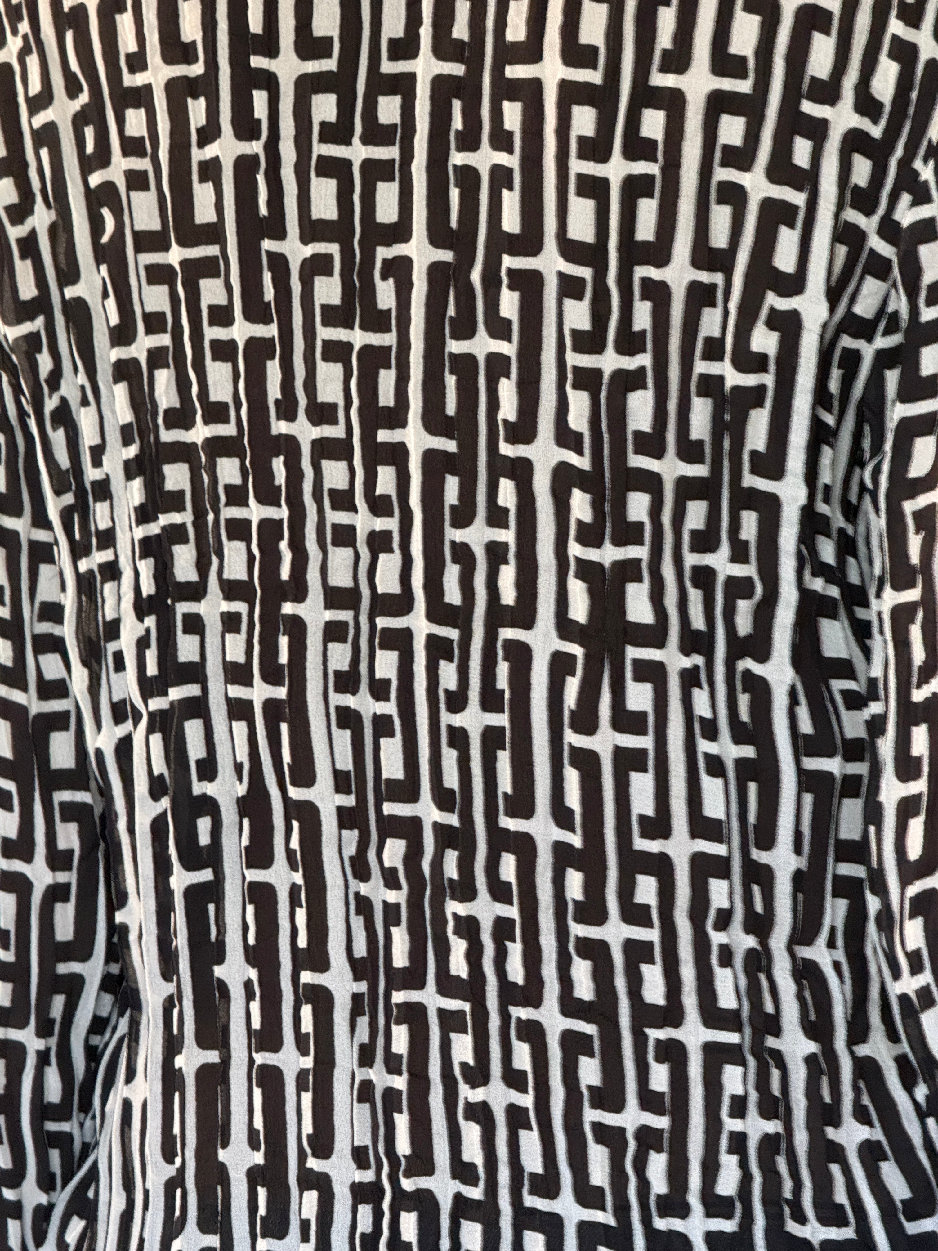 Vintage geometric print fabric close-up