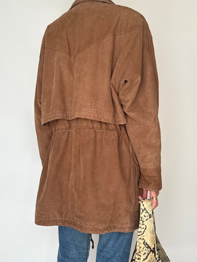 Vintage Leather Jacket In Brown 5687