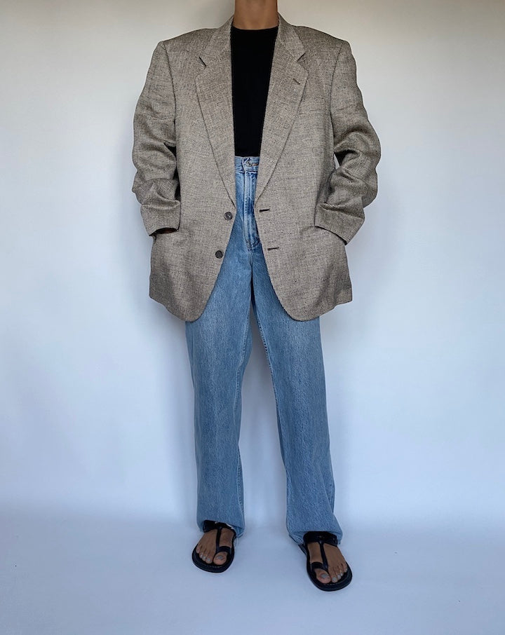 VINTAGE OVERSIZED SILK BLAZER 3026