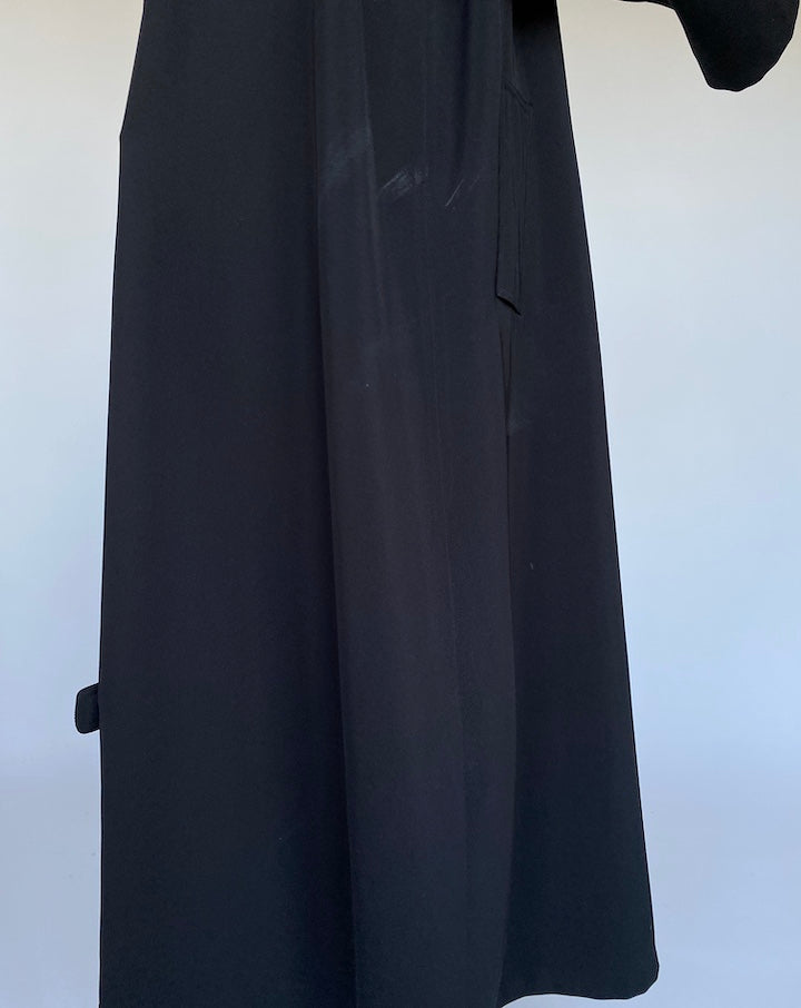 VINTAGE LONG BLACK OVERSIZED COAT 3027