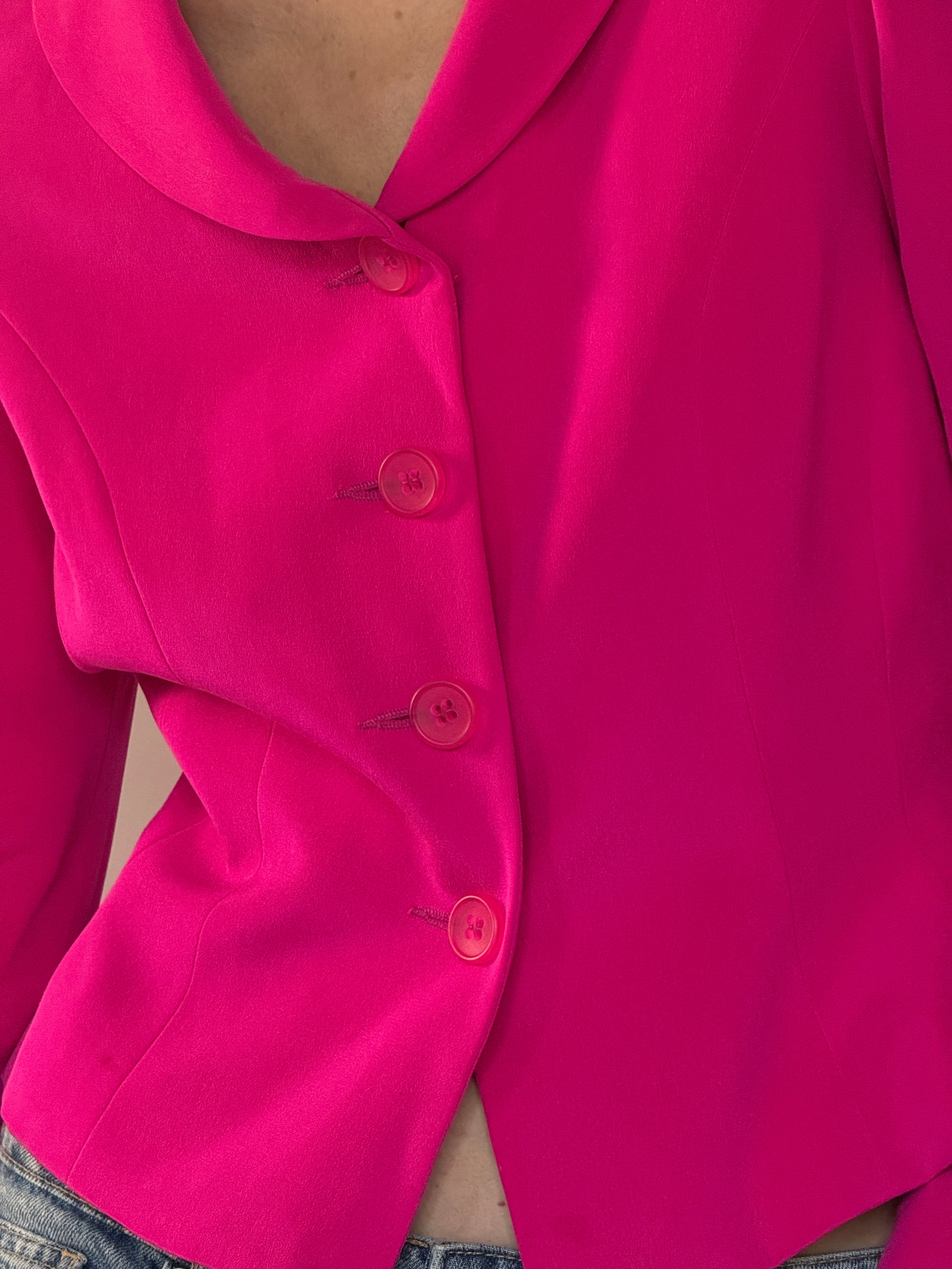 Vintage 100% silk fabric close-up with lustrous finish