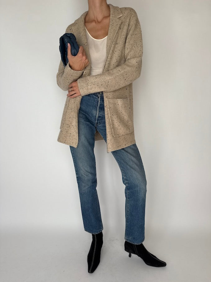 Vintage Sweater Cardigan Beige 6135