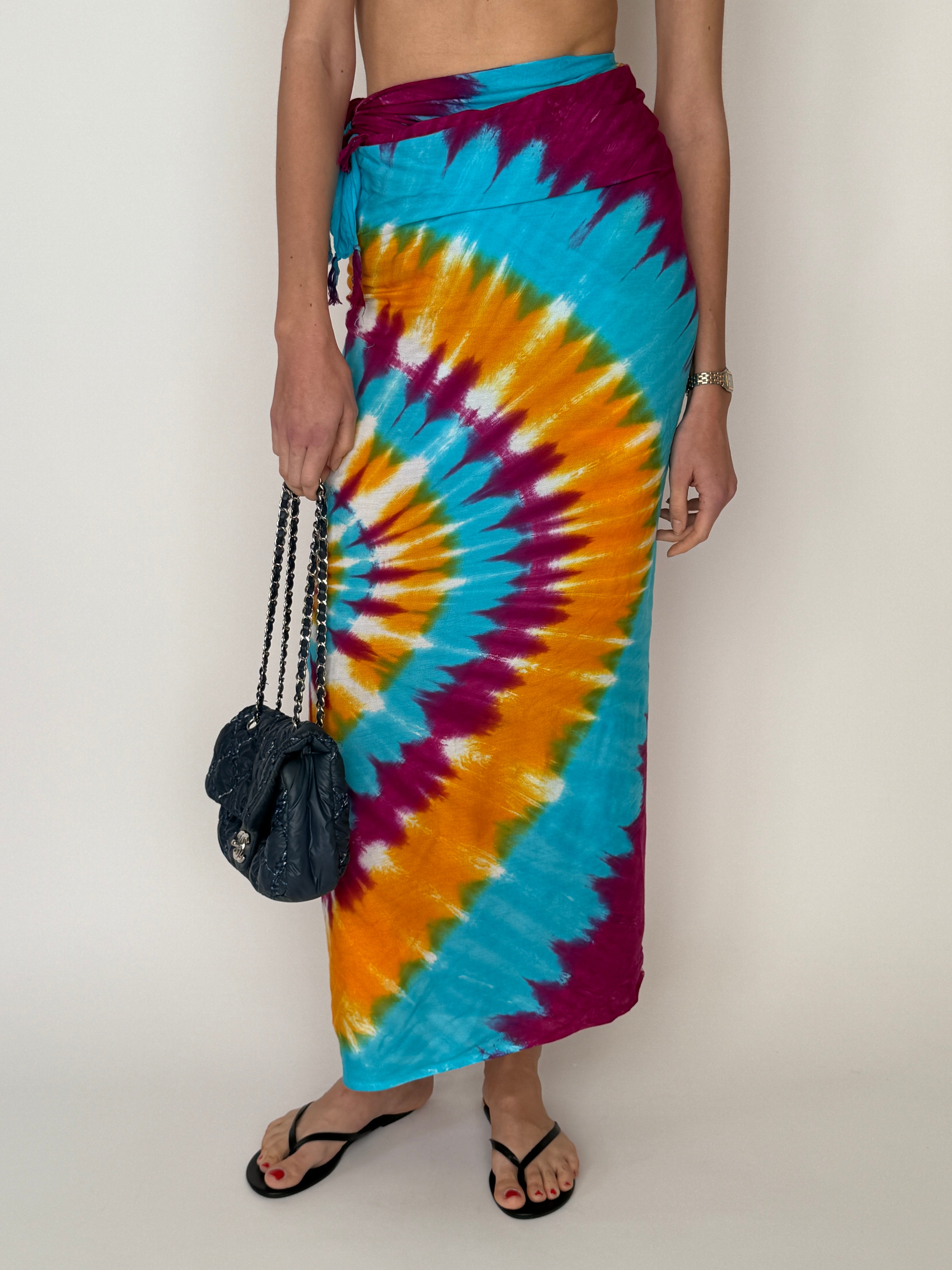Vintage Tie-Dye Wrap Sarong Multicolor 7288