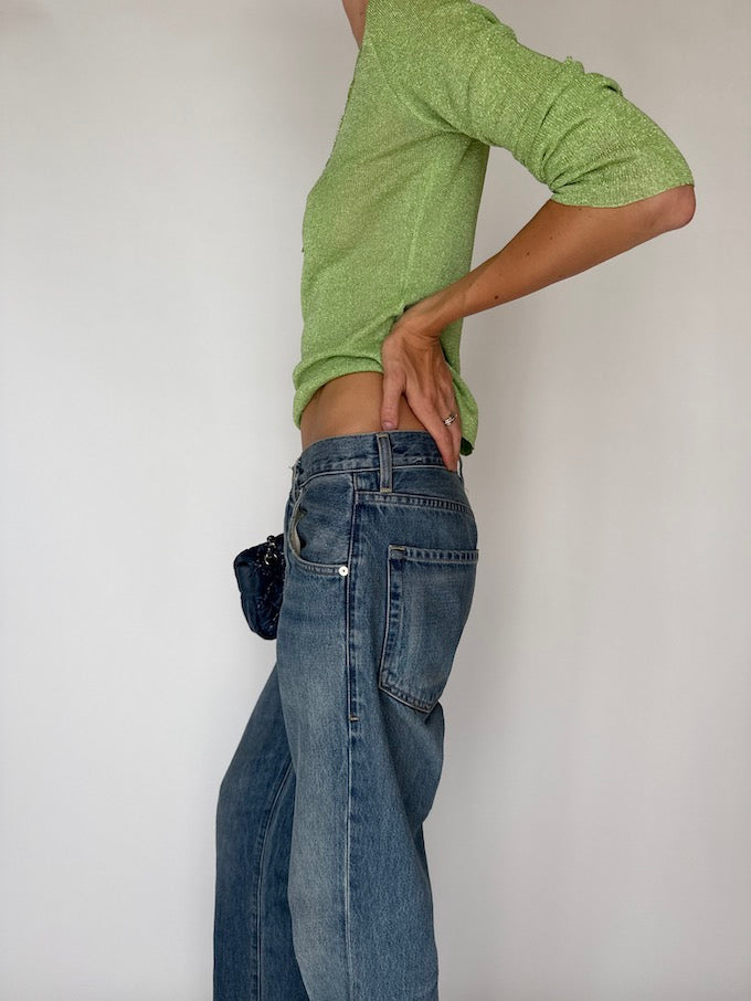 Vintage Green Top With Detailed Front 35277