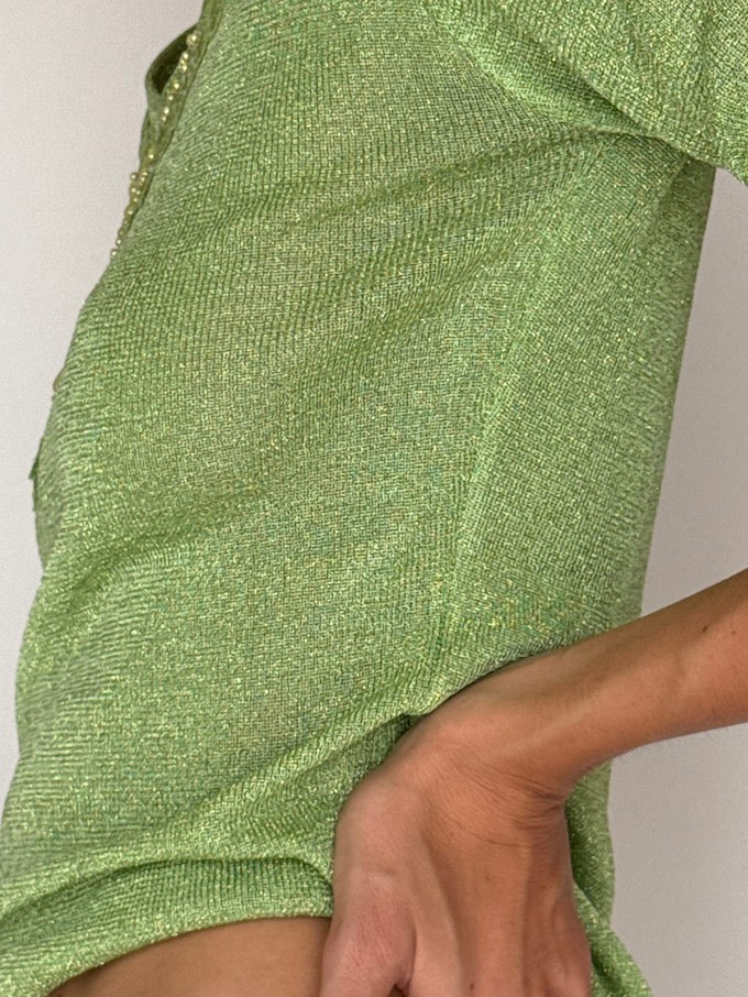 Vintage Green Top With Detailed Front 35277