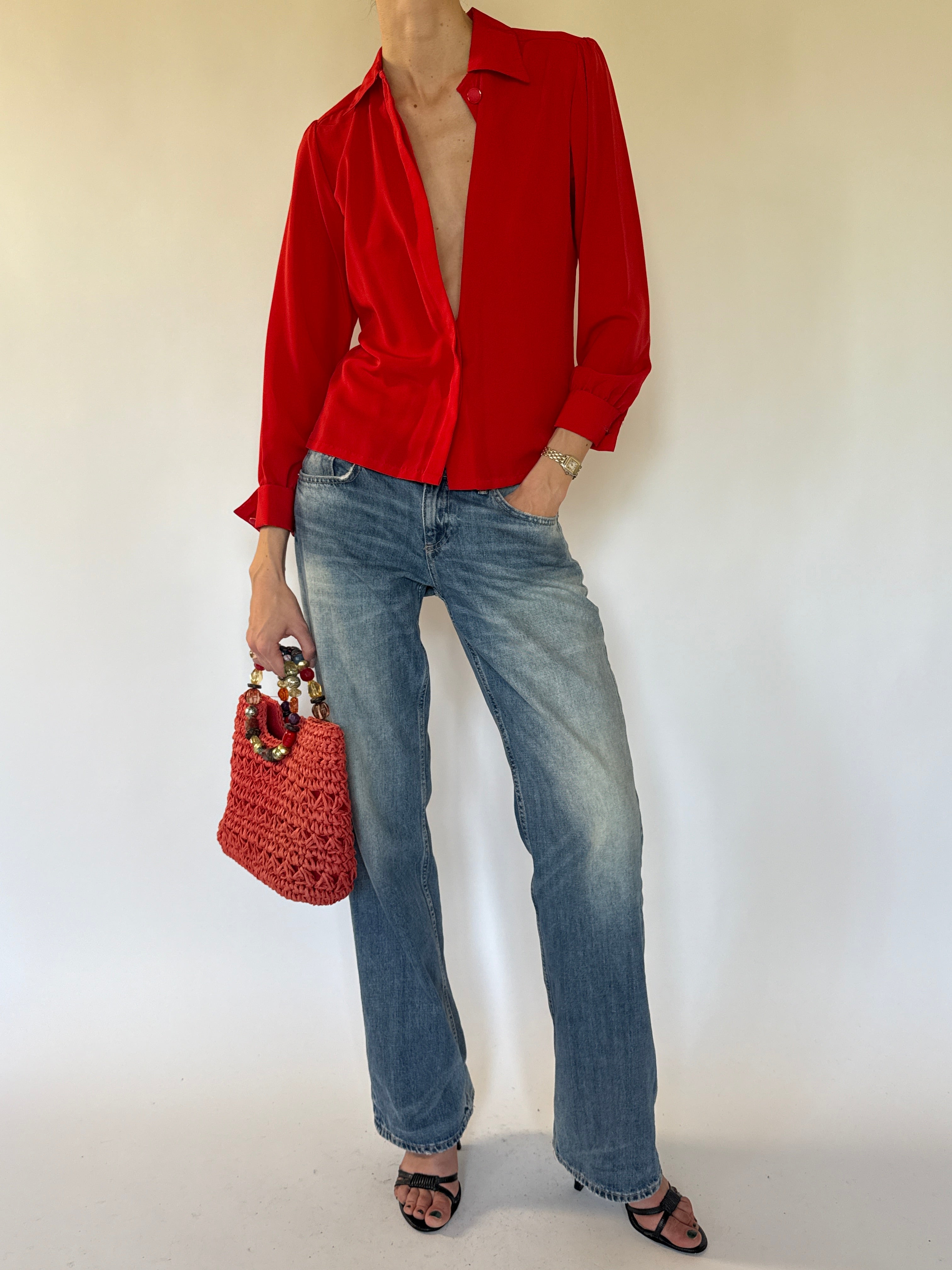 Vintage button front detail