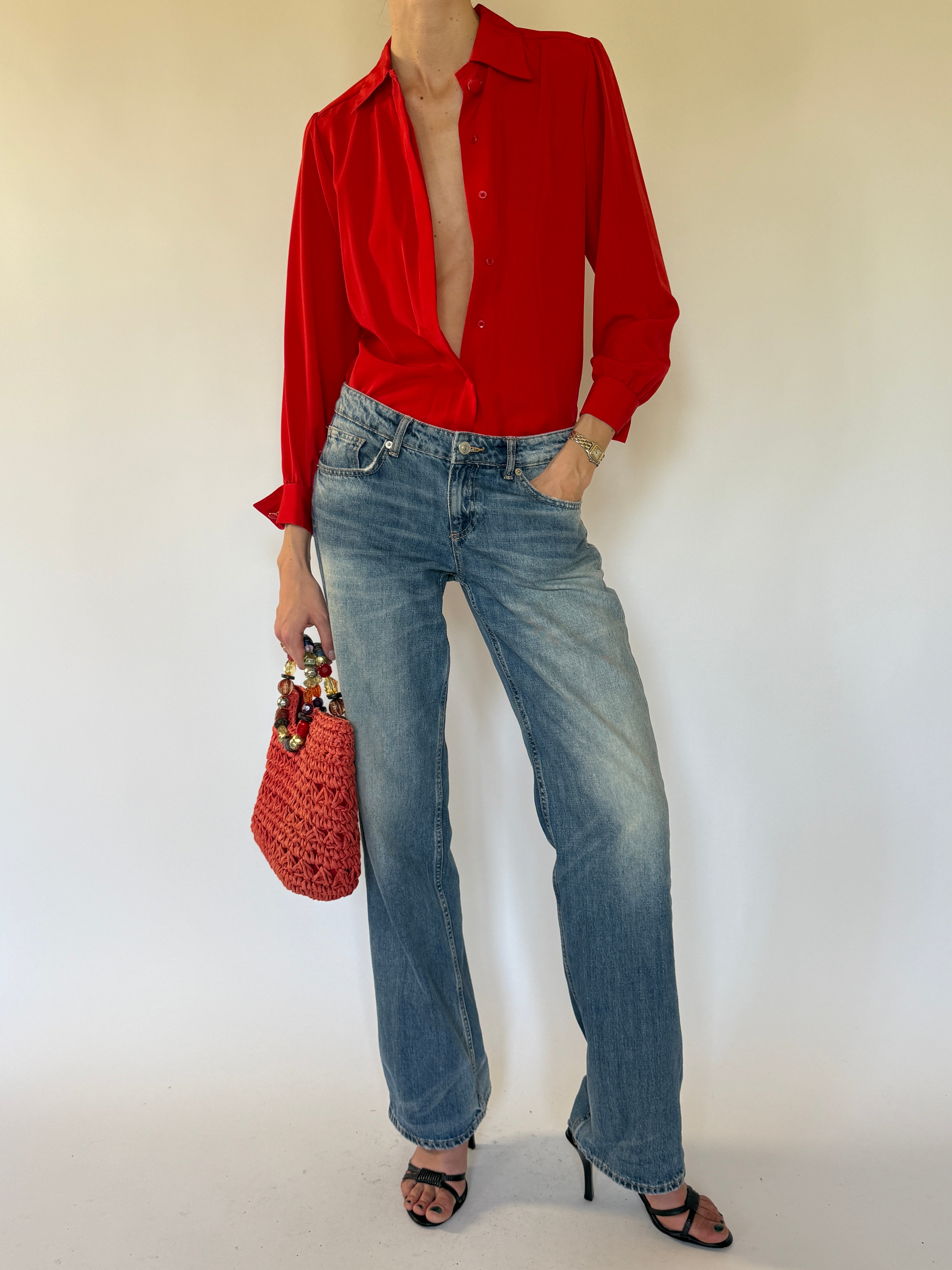 Vintage button front detail