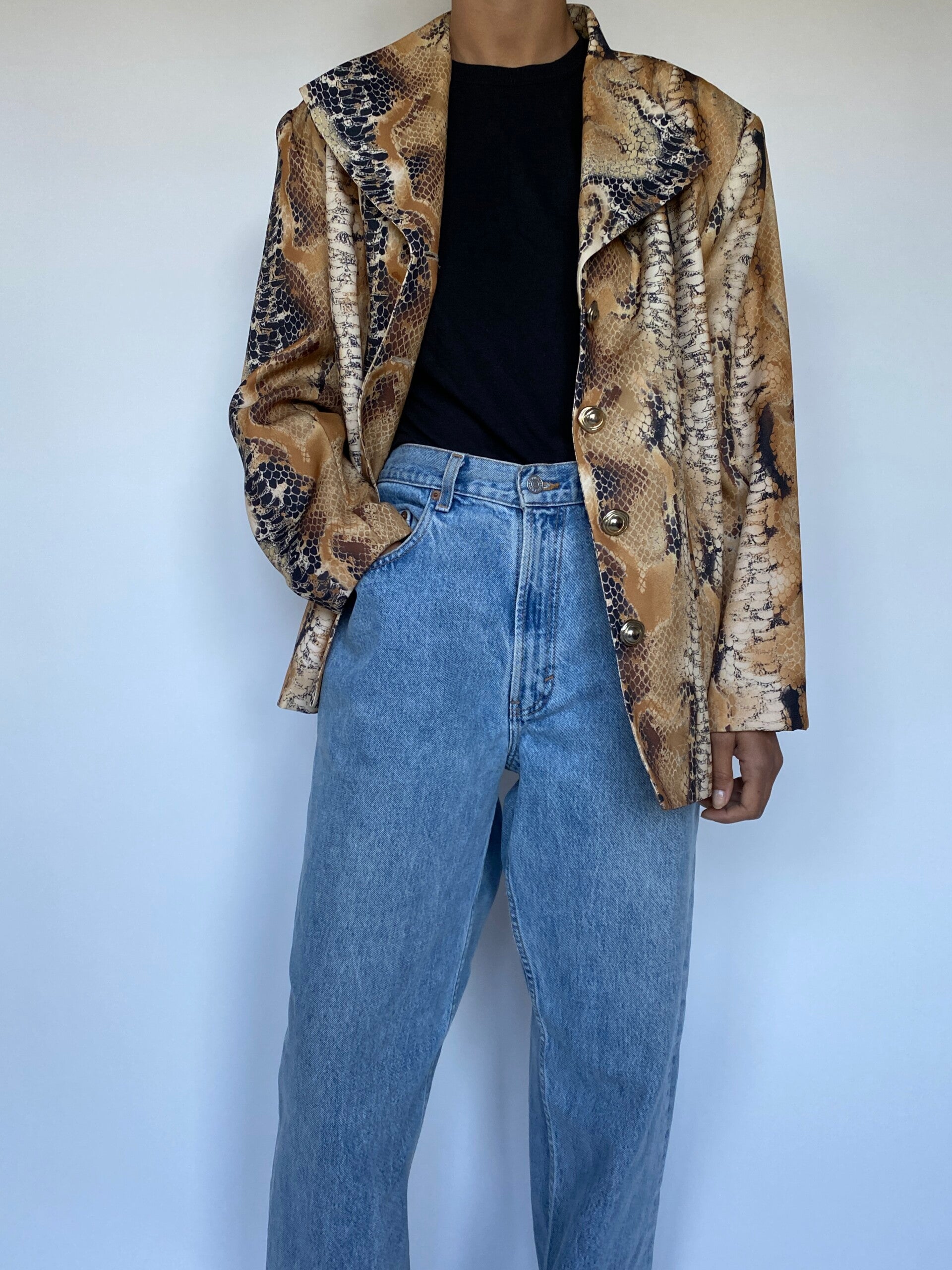 VINTAGE ANIMAL PRINTED JACKET 3042