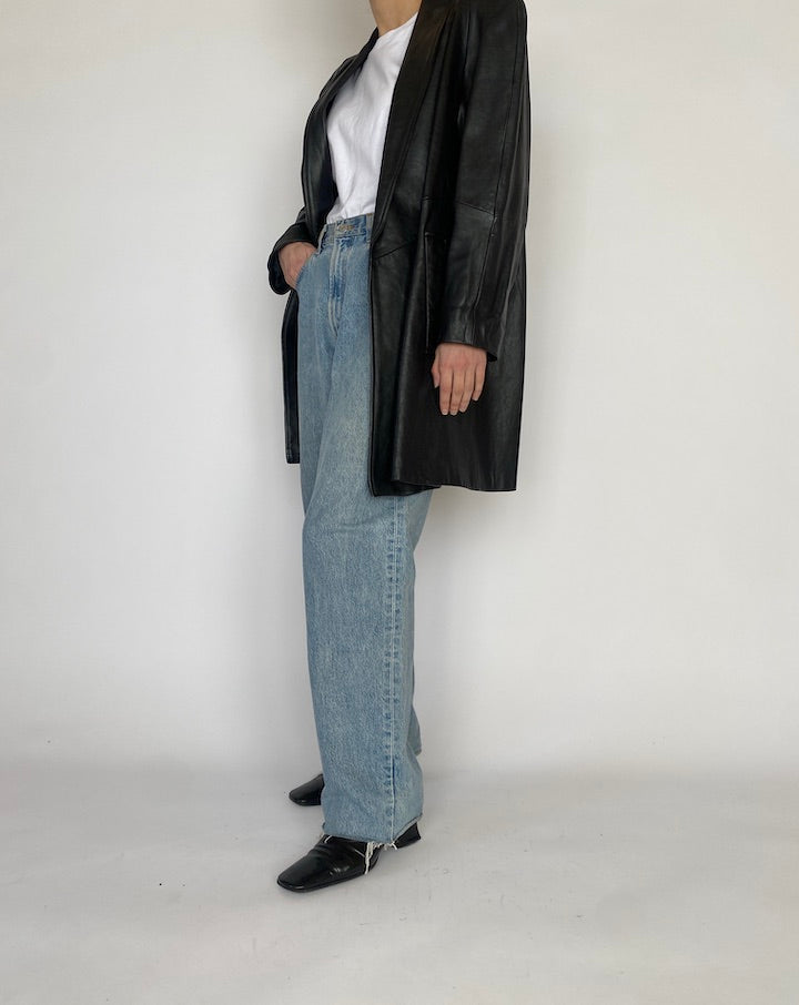 VINTAGE BLACK LEATHER JACKET 4483