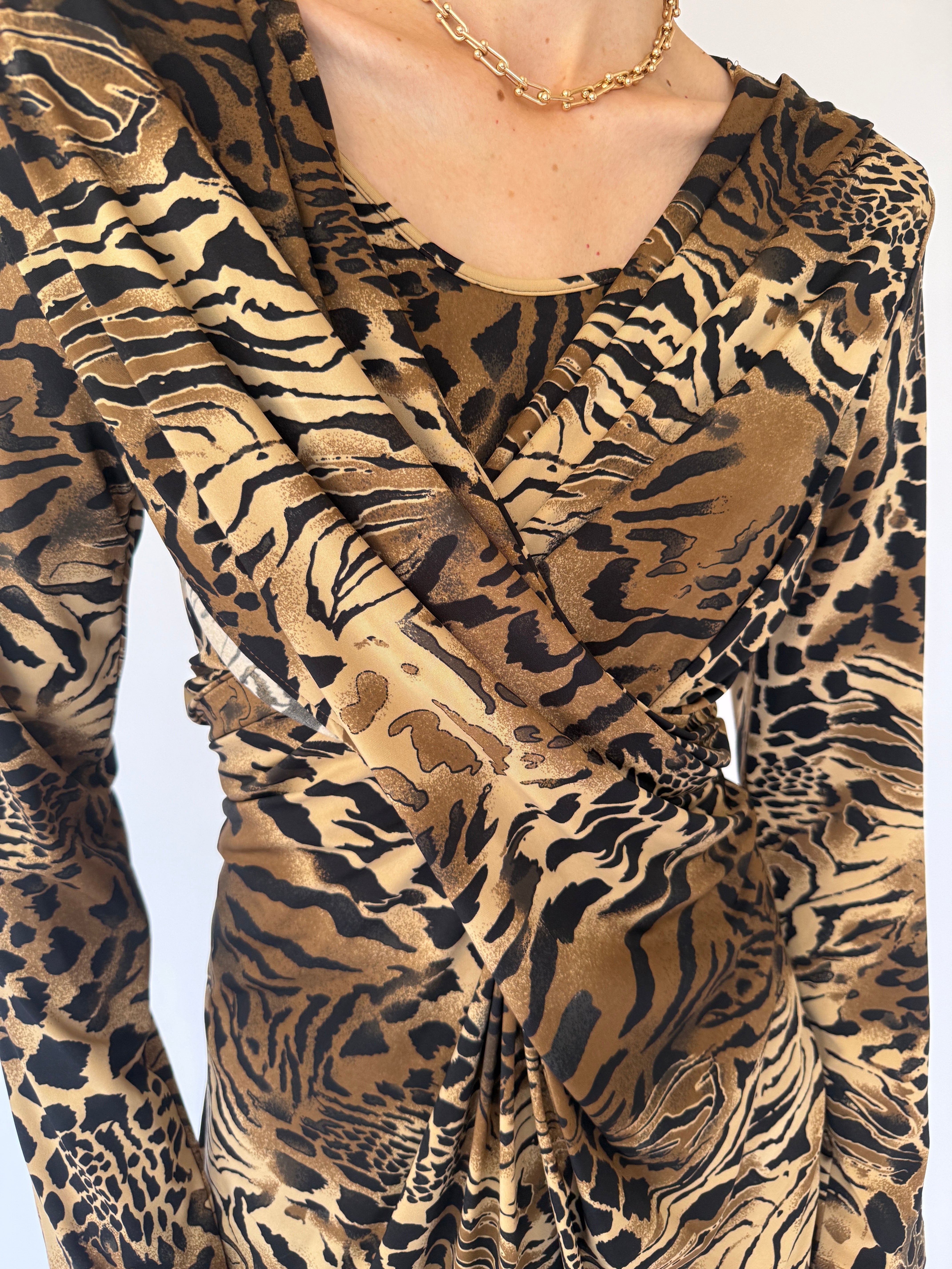 Vintage Animal Print Dress