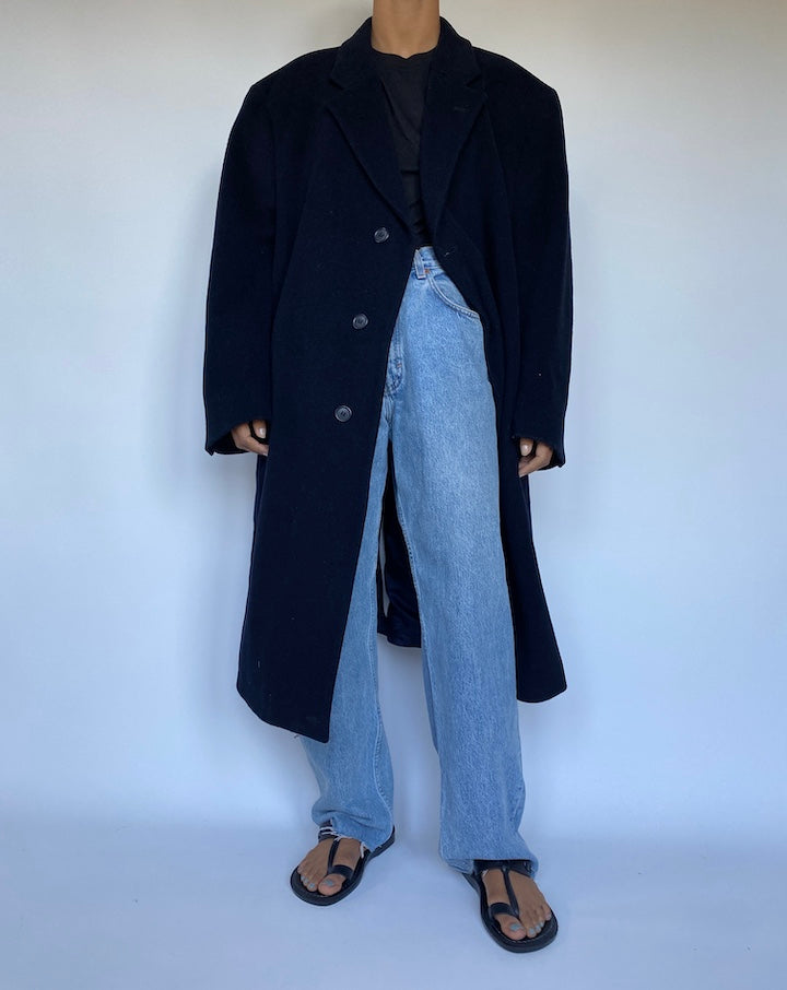 VINTAGE OVERSIZED NAVY RALPH LAUREN COAT 3046
