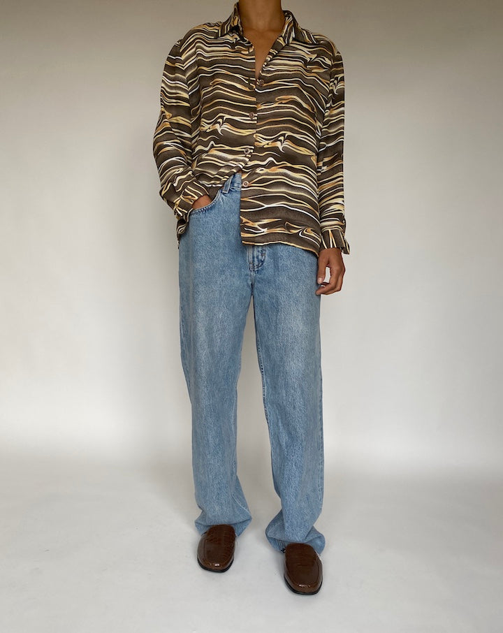 VINTAGE OVERSIZED BUTTON DOWN BLOUSE 1737
