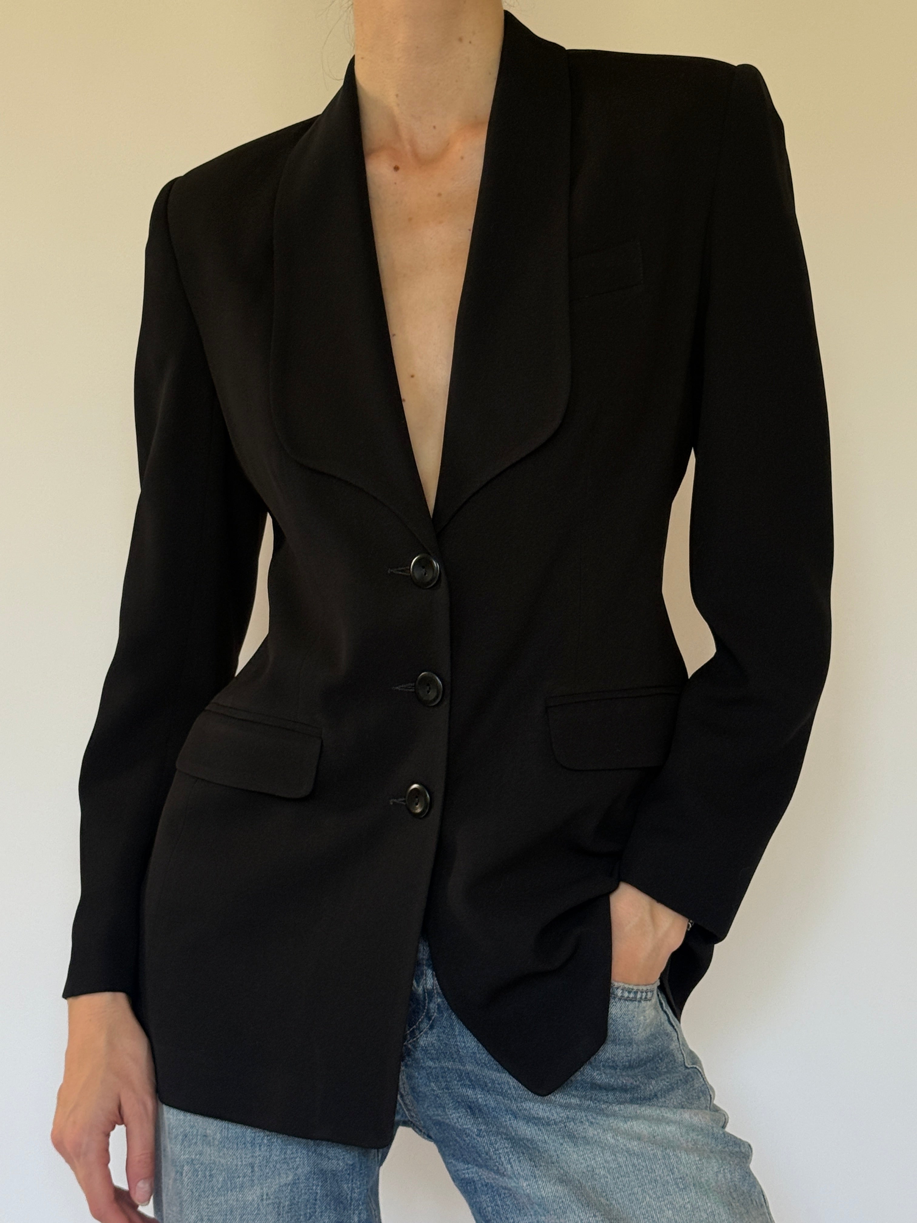Vintage black fabric close-up