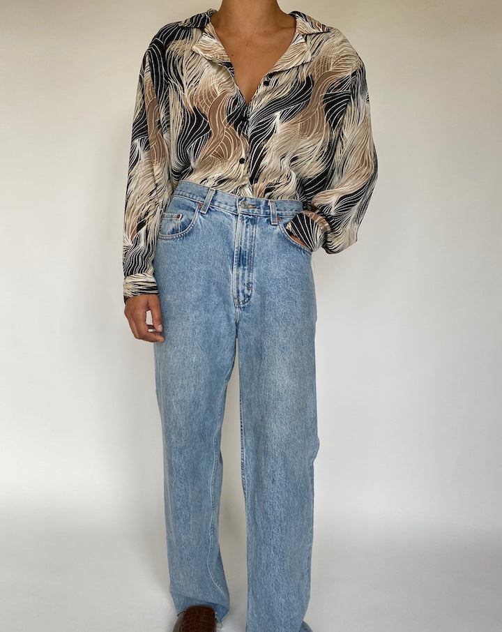 VINTAGE BUTTON DOWN BLOUSE 1739