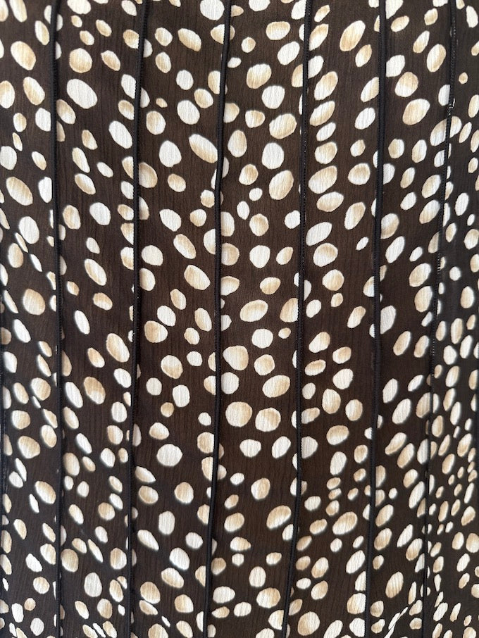 Vintage Black & White Polka Dot Ruffle Dress
