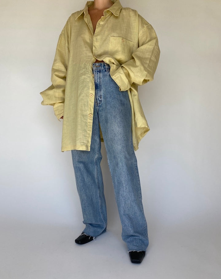 VINTAGE OVERSIZED LINEN SHIRT 1112