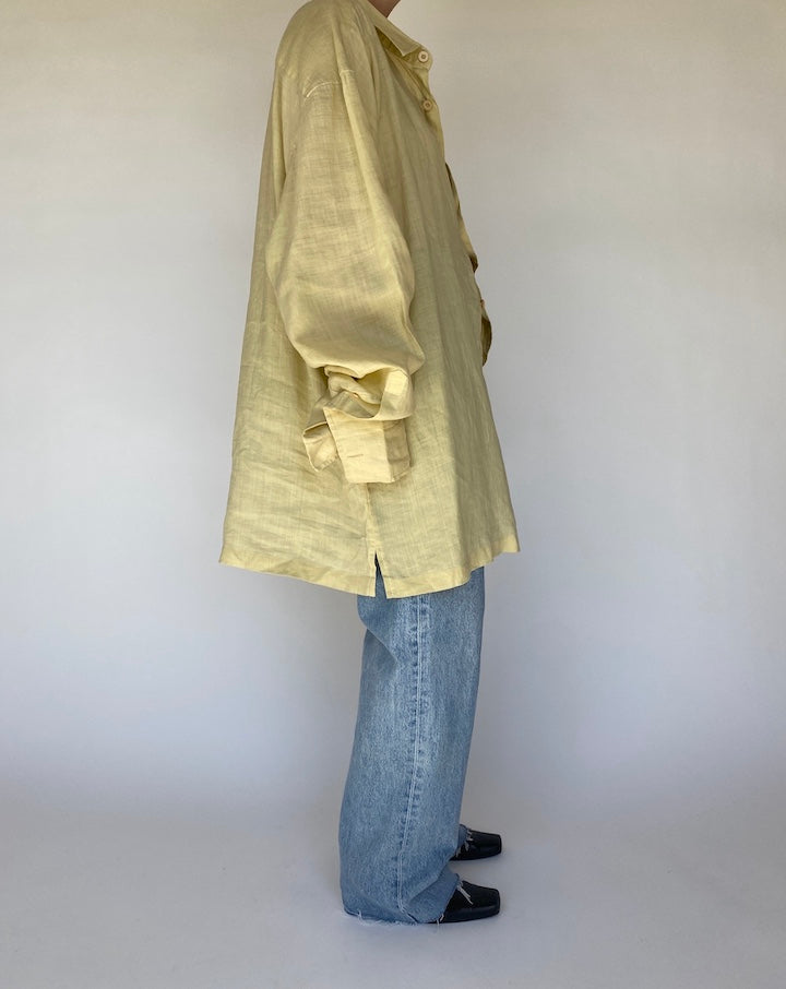 VINTAGE OVERSIZED LINEN SHIRT 1112