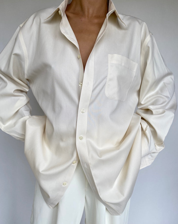 VINTAGE OVERSIZED CREAM SHIRT 742
