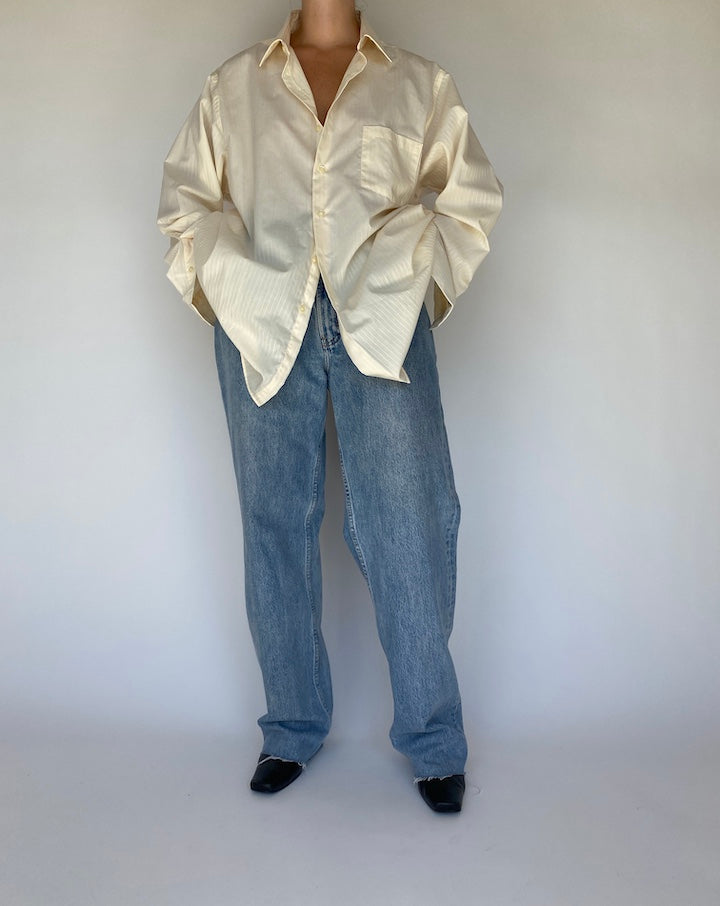 VINTAGE IVORY STRIPED SHIRT 1113