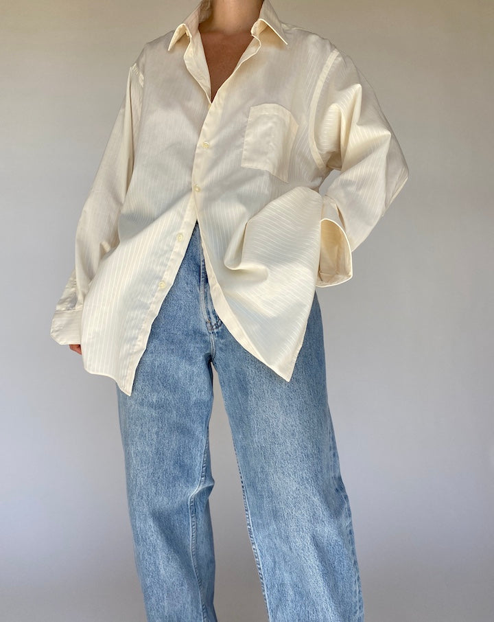 VINTAGE IVORY STRIPED SHIRT 1113