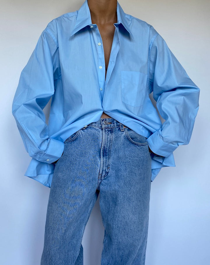 VINTAGE OVERSIZED BLUE SHIRT 3054