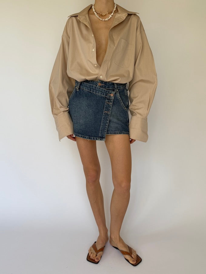 Vintage oversized shirt beige 6112