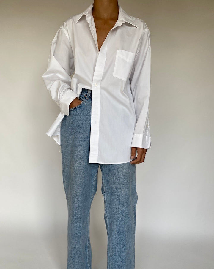VINTAGE BUTTON DOWN WHITE SHIRT 1748