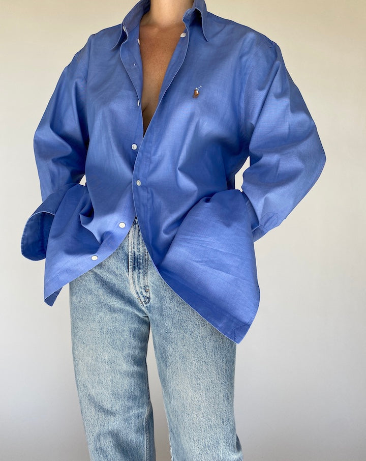 VINTAGE BLUE RALPH LAUREN SHIRT 1114