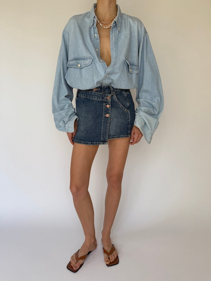 Vintage oversized jean shirt