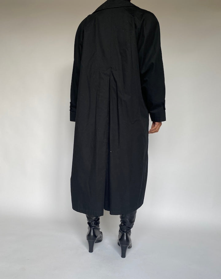 VINTAGE BLACK LONG OVERSIZED COAT 1752